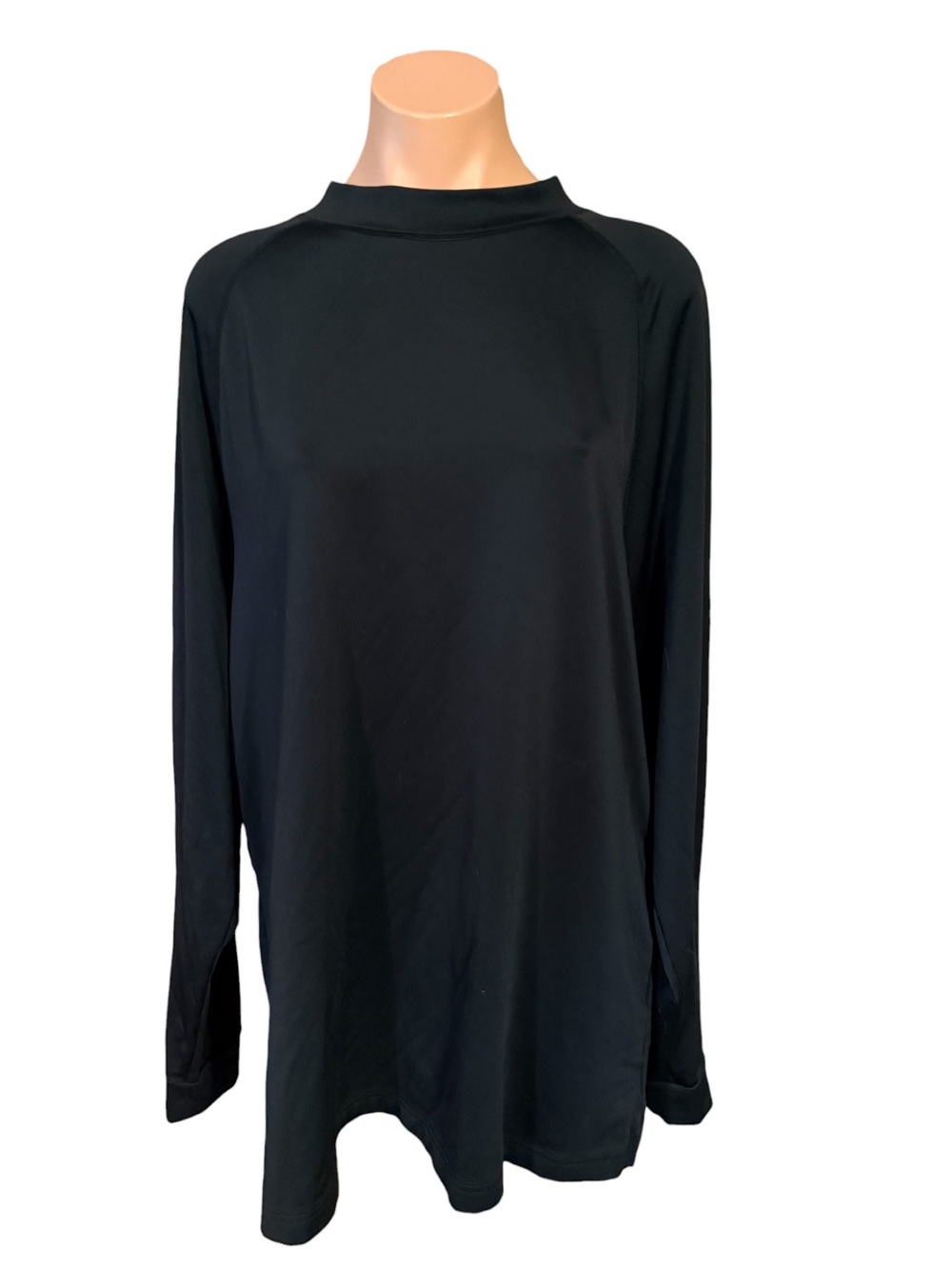 Under Armour Mens Black Mock Neck Long Sleeve Base Layer Shirt ColdGear Size XL